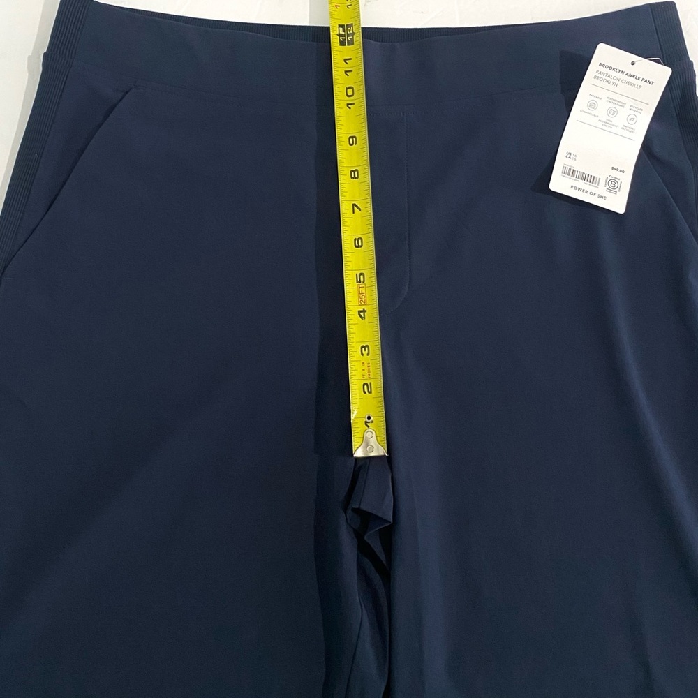 Athleta New Brooklyn Ankle Pants Size 16 Navy Blue Mid Rise Pull On - Picture 11 of 16